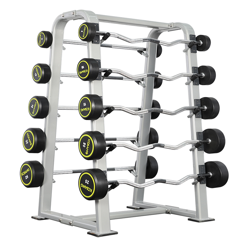 333体育小杠铃健身房专用固定杠铃套装1.2M直杆曲杆 套装（5-10-15-20-25KG）