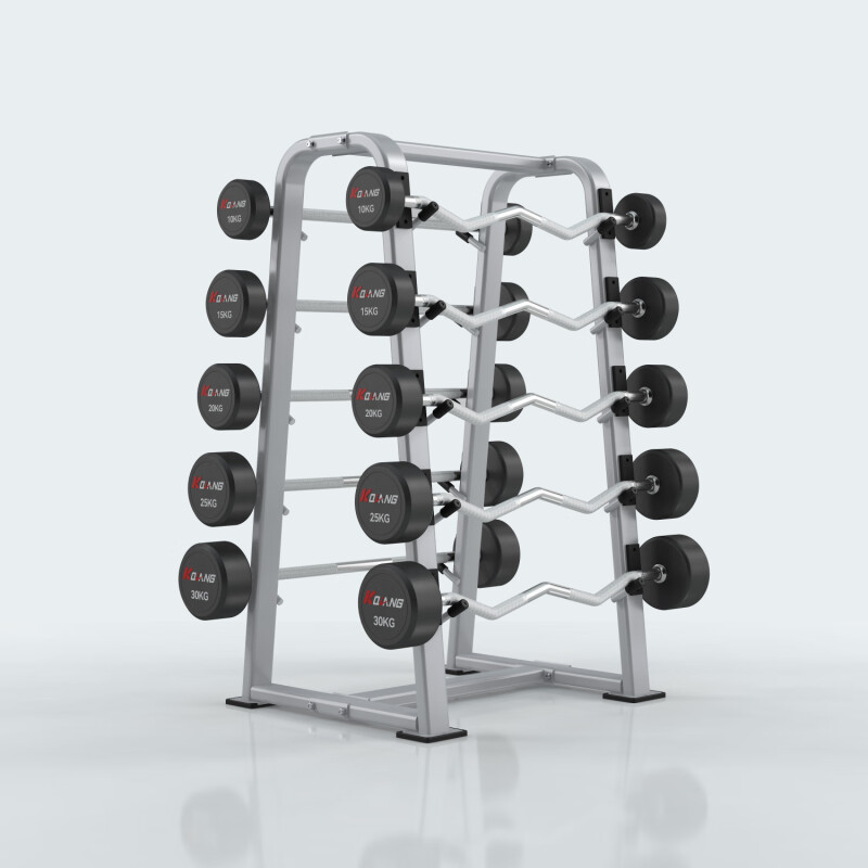 333体育固定杠铃套装1.2M直杆曲杆套装PEV杠铃健身房专用