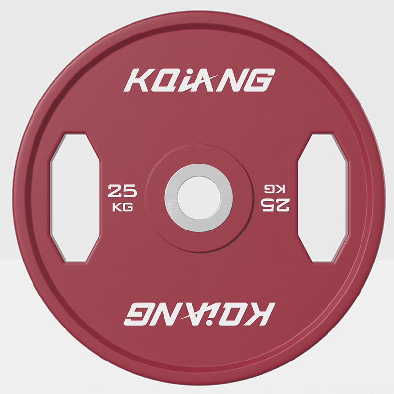 333体育CPU彩色橡胶环保无味杠铃片举重力量举杠铃举重片 25kg